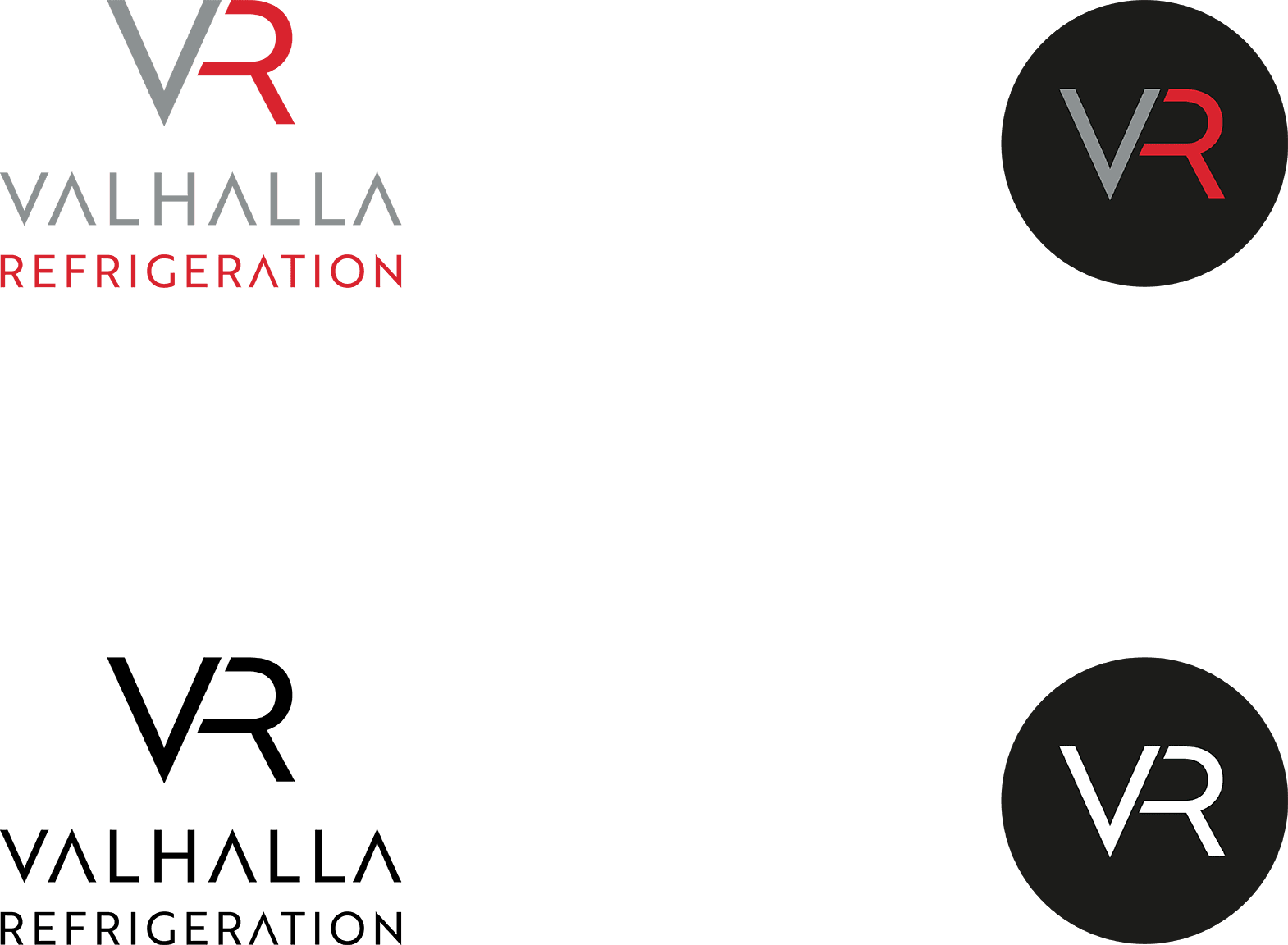 Logo design and brand guidelines in Castlegar BC, the West Kootenays for Valhalla Refrigeration Valhalla Refrigeration in Castlegar B.C. the West Kootenays, logo design and brand guidelines