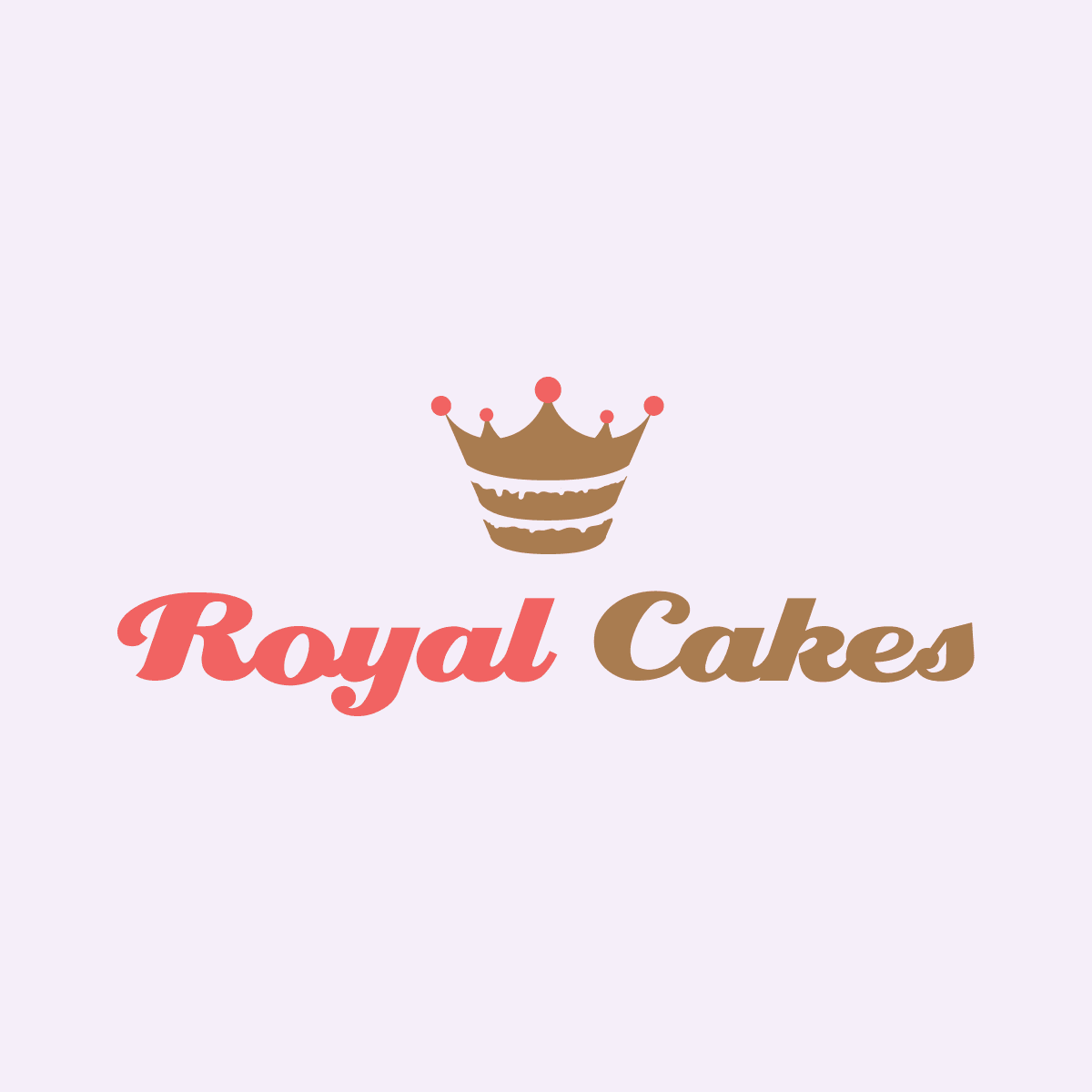 Royal Cakes in Vancouver BC logo design and brand identity, graphic design, web design and printing