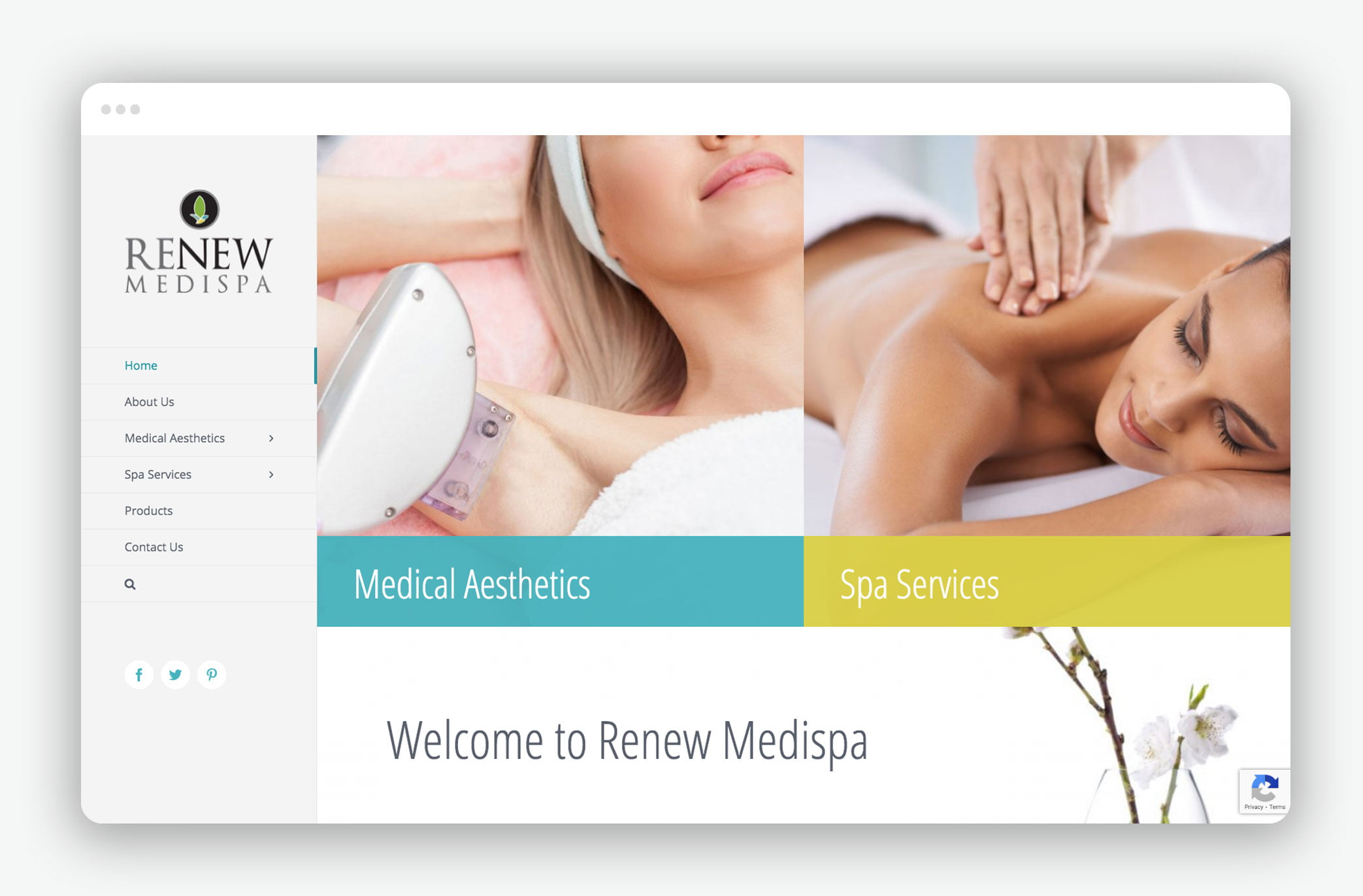 Renew Medispa In Trail BC responsive web design