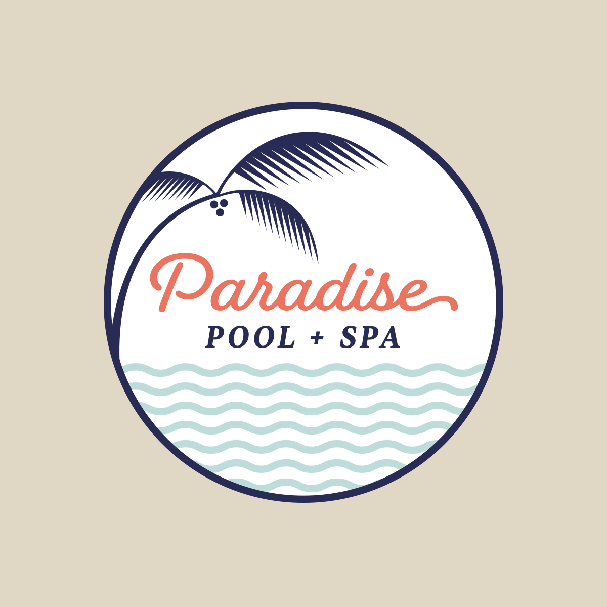 Paradise Pool & Spa in Trail BC logo design & branding
