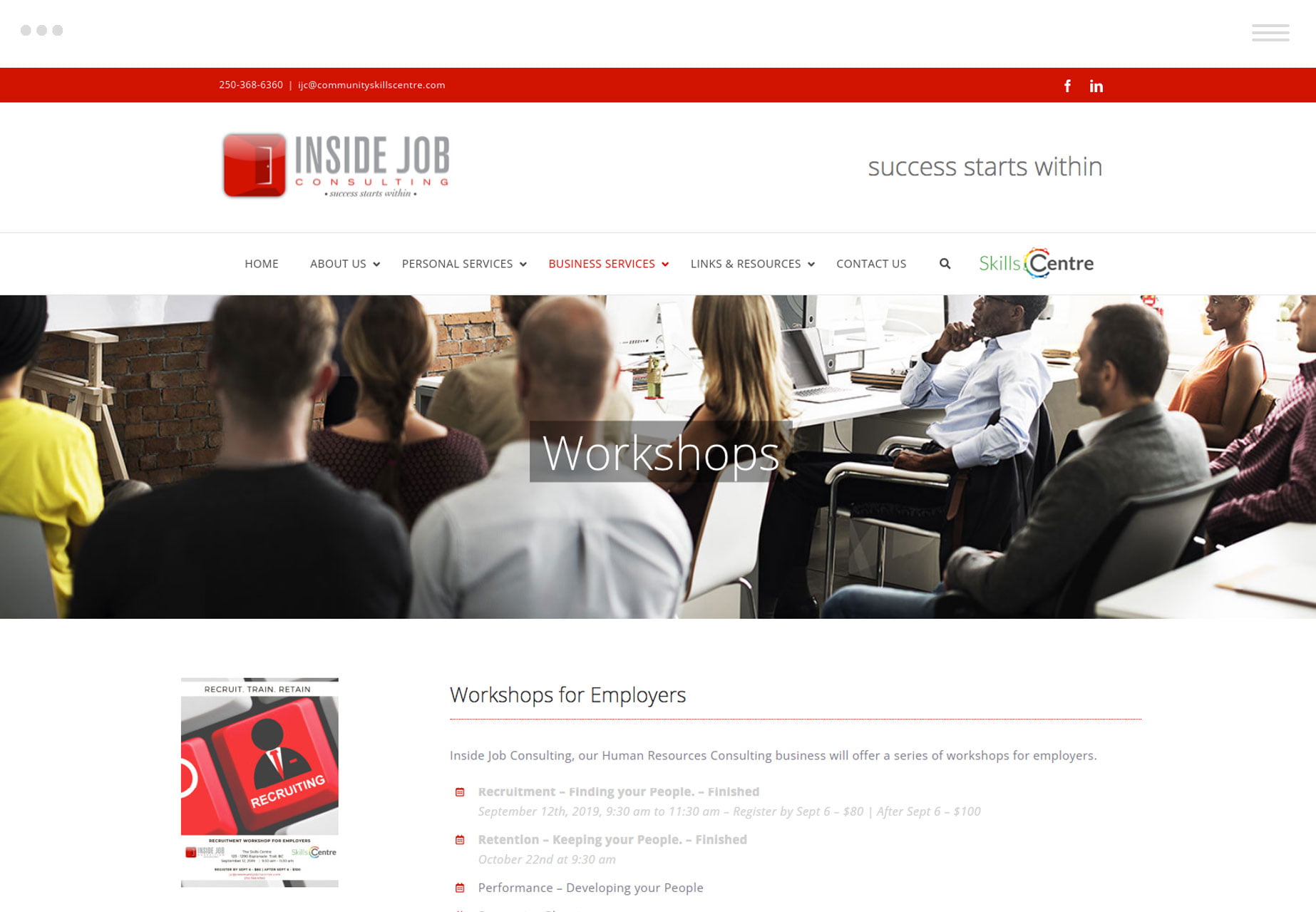 Branding & website design for Inside Job Consulting in Trail BC