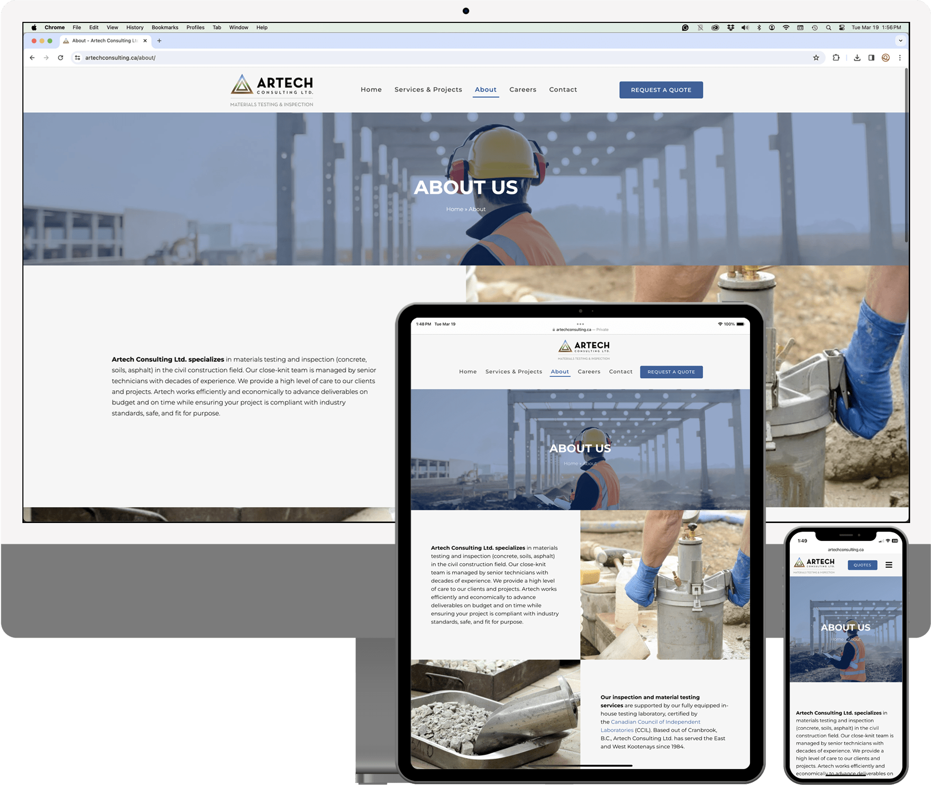 Responsive Website Design - Artech in Cranbrook BC