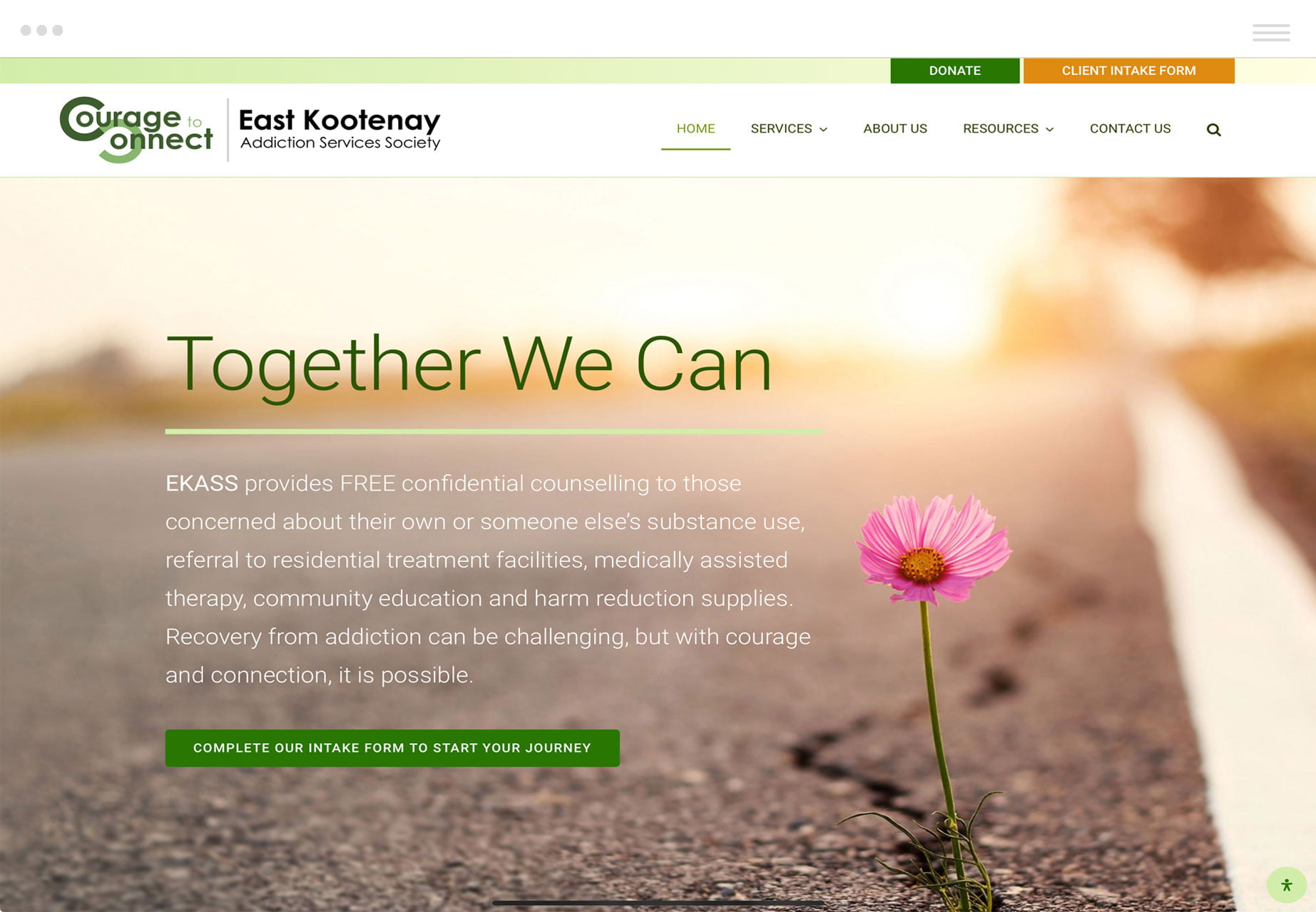 EKASS in Cranbrook BC Website Design home page